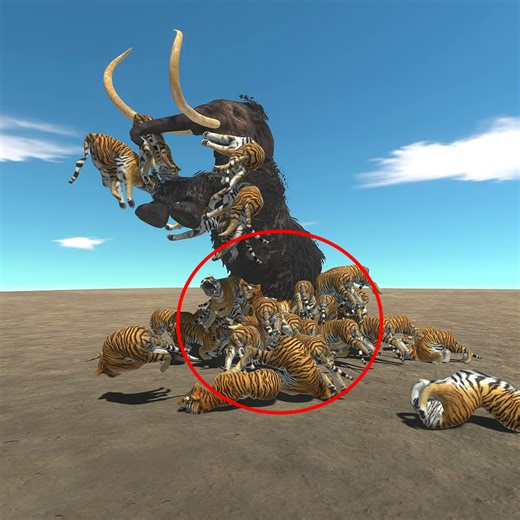 163K views · 734 reactions | Mammoth vs 100 Tigers - Animal Revolt Battle Simulator | RP. Gaming | Facebook