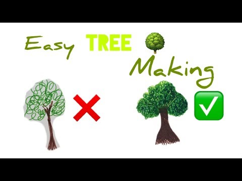 How to make easy tree 🌳 using sketch pen #trending #art #trendingvideo 