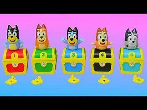 Bluey Number Chests with Coloring and Sticker Activities for Kids