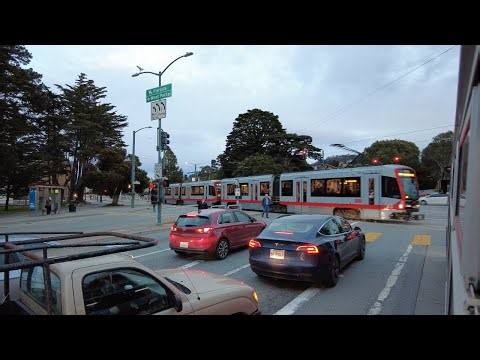 [4K] San Francisco Scenic Ride Public Transit (23 Monterey Muni Bus)