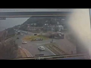 Caravan jumps roundabout & hits HGV - A55 crash June 2024