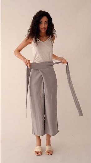 Style with Grae Cove | How to Wear a Linen Wrap Waist Pants