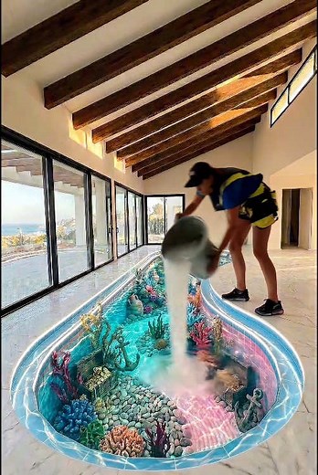 🔥This Floor is Insane! AI Epoxy Flooring Videos are going viral and trending! New AI Niche! #epoxyfloor #epoxy #epoxyresin #epoxyart #aitrend #renovation #floorrenovation #airenovation #hitpaw #roomrenovation