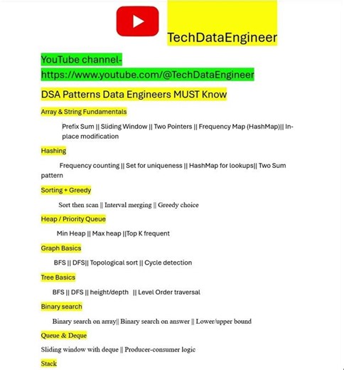 DSA Patterns Data Engineers MUST Know #ai#dsa #dsaproblems
