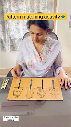 Fun pattern matching activity for kids🟦🔴| Easy brain boosting activity!✅#easyprep #activity