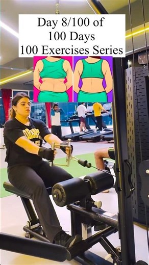 Day 8/100 –Back to Strength🔥Building a stronge, toned back. #gym #women #shorts #ytshorts #exercise