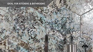 Merola Tile Inedita Hex Blue 9-7/8 in. x 11-1/4 in. Porcelain Floor and Wall Tile (10.03 sq. ft./Case) FAV12XINBL