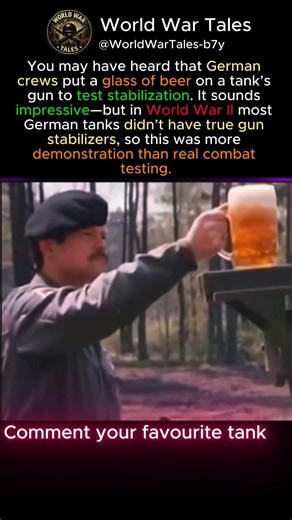 beer on the barrel | How Germans Test Tank Stabilization #shorts