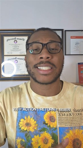 This code can run perfectly… and still lose you points on the AP exam. Printing an answer feels right, but graders aren’t looking for output — they’re looking for usable results. Once you know when a method should return a value versus when it should be void, FRQs stop feeling unfair. Follow for more AP CS clarity, and DM for AP Computer Science help. 💻⚡️ | Daniel Finley - The AP Computer Science Tutor