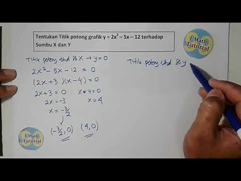 Tutorial Cara Menentukan Titik Potong Grafik Fungsi Kuadrat Terhadap Sumbu X Dan Sumbu Y bagian 3
