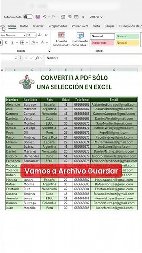 Save a selection from your Excel document as a PDF