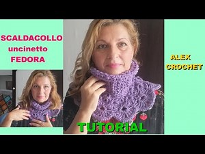 Crochet neck warmer "FEDORA" easy tutorial by Alex Crochet