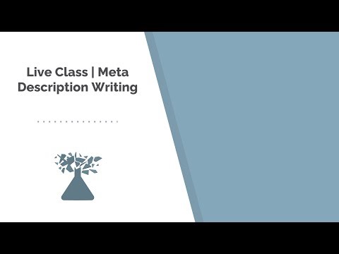 Live Class | Meta Description Writing