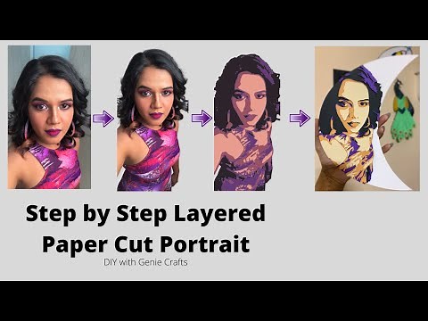 HOW TO DO COLORED LAYERED PORTRAIT | PAPER CUT PORTRAIT | PAPER CUTTING ART | LAYERED ART TUTORIAL