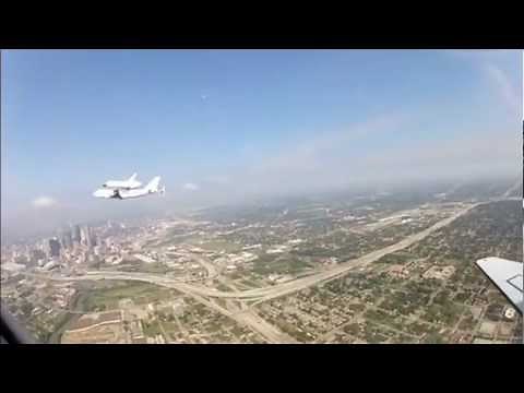 Awesome Space Shuttle Endeavour Flight Over Houston Texas Enhanced NASA Footage