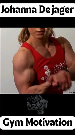 Cute Ball of MUSCLE!! - Johanna Dejager #femalemuscle #motivation #femalebodybuilding #femalebiceps