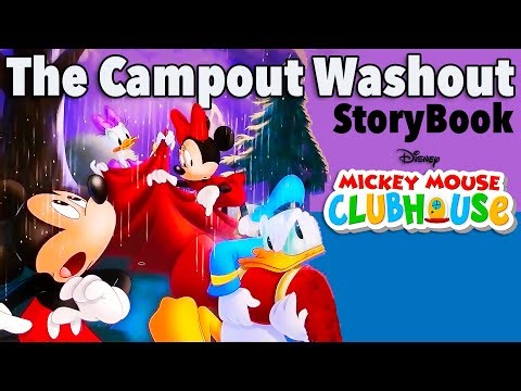 Mickey Mouse Clubhouse Read Along Storybook | Read Aloud Stories for Kids | The Campout Washout