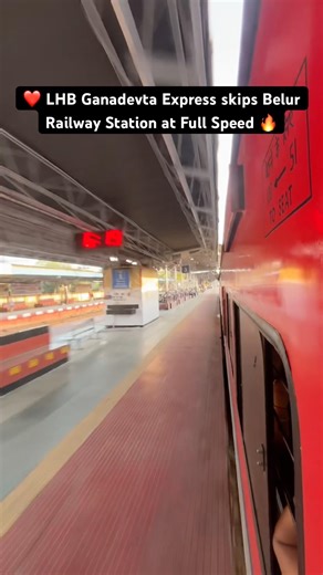 ❤️ LHB Ganadevta Express skips Belur Railway Station at Full Speed 🔥
