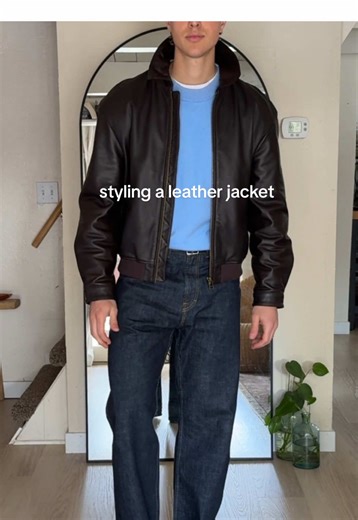 styling a leather jacket pants: our legacy sweater: @California Arts scent: @LE LABO Fragrances leather jacket: @ZARA x @aaron levine #mensfashion #mensstyle #outfitoftheday #styleinspo