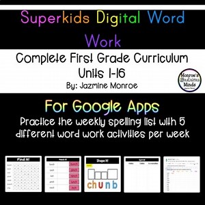 Superkids Digital Word Work | First Grade [2017 Edition] - Google Apps