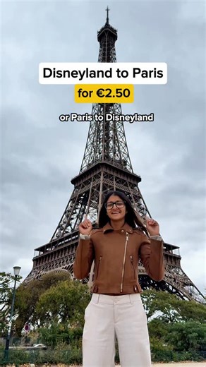 How to travel between Paris and Disneyland Paris for only €2.50 each way! 🚂 Train to catch: Public RER A train From: Marne-la-Vallée Chessy train station A (right next to Disneyland) To: Paris - Charles de Gaulle Etoile (by Arc de Triomphe) and it’s the same to return! Tip: avoid paying for the NaviGo train pass card by downloading the RATP app and purchasing your tickets there 😅 Follow for more tips! ☺️ #paris #disneyland #travel #disneylandparis #traveltips | Sabrina Escapes