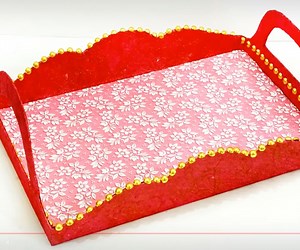 Make a Beautiful DIY Tray From Old Waste Cardboard!
