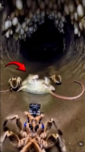 Giant Wolf Spider POV Inside a Secret Underground Colony 🕷 | Real Micro Camera Footage #Shorts