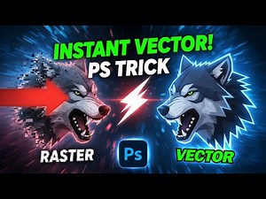 RASTER ➡ VECTOR! Convert Low-Res Graphics into Razor-sharp Vectors in Photoshop!