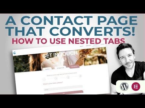How to use Elementor Nested Tabs to make a contact page