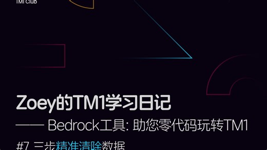 Bedrock工具：助您零代码玩转TM1 第七期：三步精准清除数据