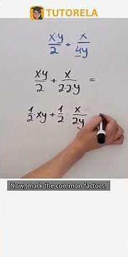 Factor the Expression: xy/2 + x/4y Simplified! #Math #AlgebraicTechnique