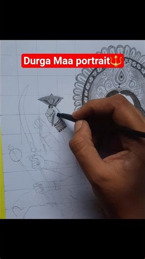 Durga maa portrait drawing 💫Part 1 #shorts #tranding #art #shortvideos