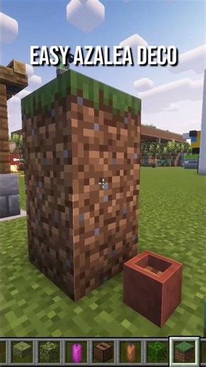 Easy Azalea Decoration in Minecraft 🌸 #shorts