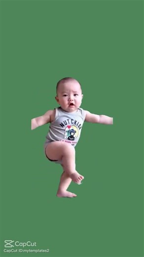 Expressive Baby Dancing on Green Screen