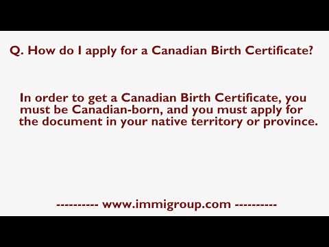 How Do I Apply For A Canadian Birth Certificate?