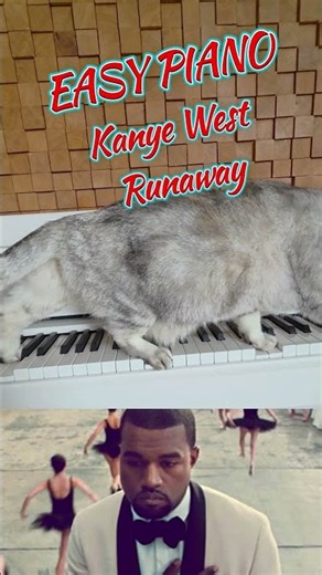 Play Runaway Kanye West on piano #piano #tutorial #shorts