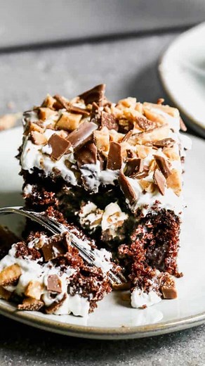 Indulge in pure bliss with our sinfully delicious Better Than Sex cake recipe. One bite and you'll be hooked! Recipe: https://tastesbetterfromscratch.com/better-anything-cake/ #cakerecipe #bakingfromscratch | Tastes Better From Scratch