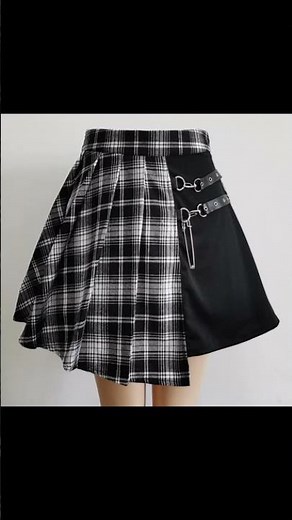 Pleated Plaid Skirt – Gothic High-Waist Mini Skirt for Women