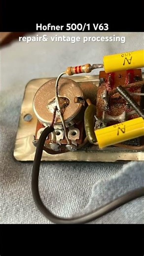 Hofner 500/1 V63 repair& vintage processing #beatles #hofner #paulmccartney #relic