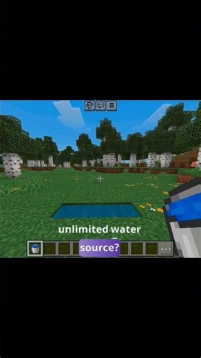 Unlimited Water Source In Minecraft || #minecraft #minecraftshorts #shorts