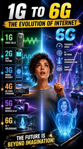 1G vs 2G vs 3G vs 4G vs 5G vs 6G 🚀 #shorts #futuretech #internet