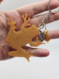 Awesome Little Frog Keychain With 2 Attached Charms. - Etsy