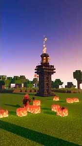 Minecraft Easy Blaze Tower Tutorial! 🔥😱 #shorts #minecraft