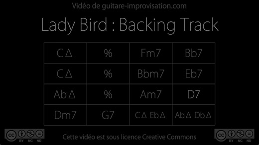 【转载自用】Lady Bird Backing track 140bpm