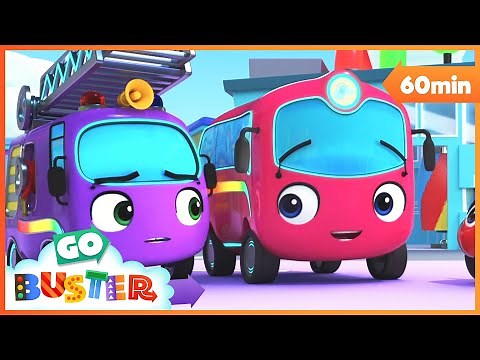 Rainbow Car wash | Go Buster - Bus Cartoons & Kids Stories