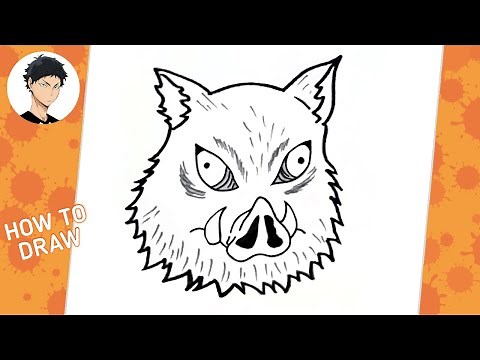 How to draw inosuke mask