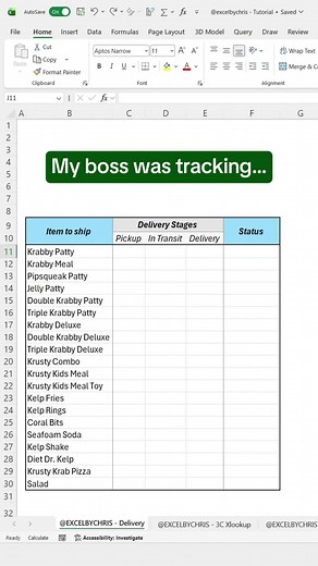 Create a Delivery Tracker in Excel: Step-by-Step Guide