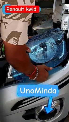 UnoMinda Headlight installation In Renault Kwid | Renault Kwid HeadLight Change #kwid #carheadlight