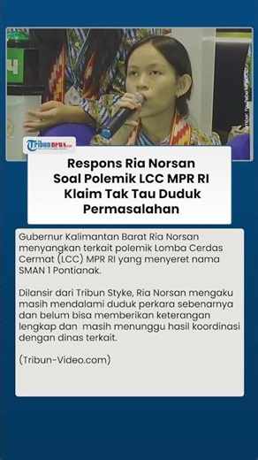 Gubernur Kalbar Menyayanggkan soal Polemik LCC MPR RI, Tunggu Hasil Koordinasi Dinas Terkait