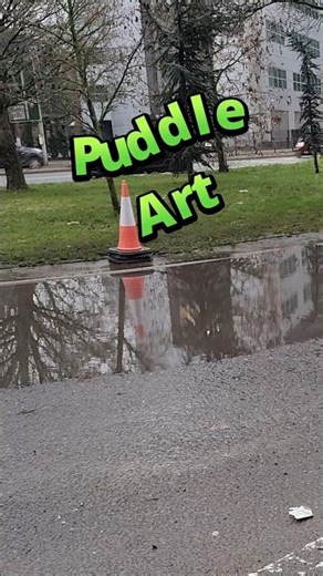 Puddle Art #waterreflection